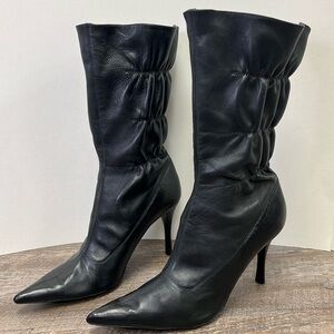Nine West Women’s Pointed Toe Heeled Slouched Boots Size 9.5